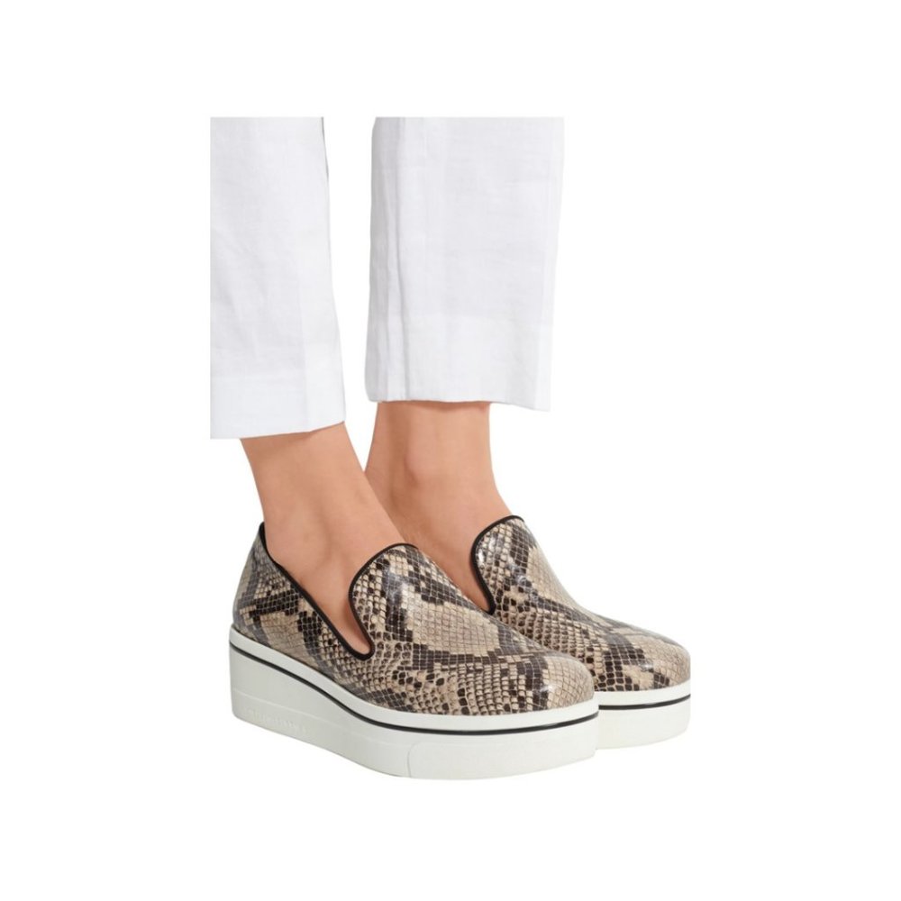 Stella McCartney BRAND NEW, In Box with Dust Bag VEGAN Python Slip-On's - Picture 2 of 8